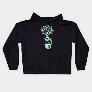 Cupcake Muffin Tree Of Life Yoga Celtic Viking Yggdrasil Kids Hoodie